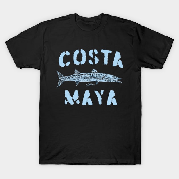 Costa Maya, Mexico, Great Barracuda T-Shirt by jcombs